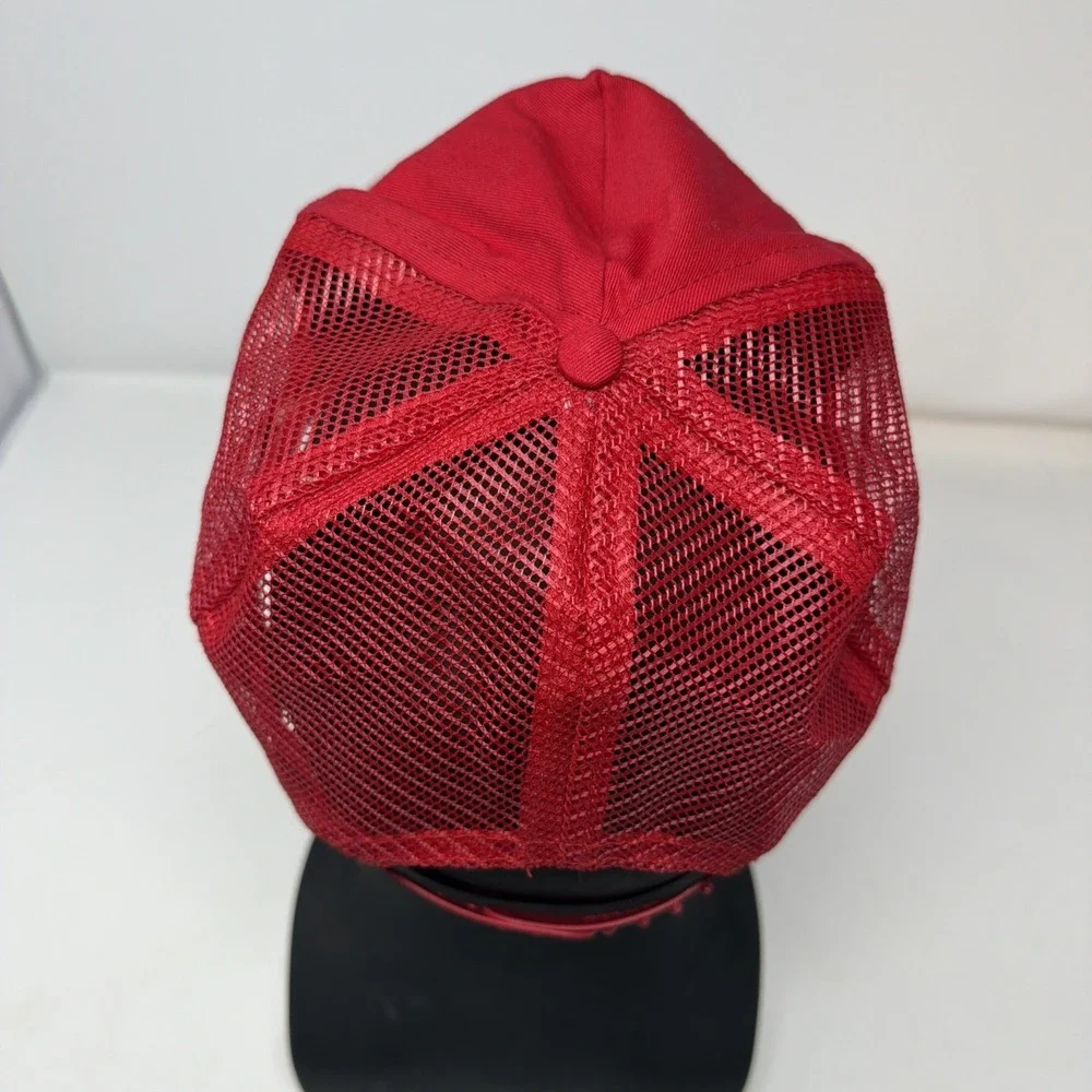 Vintage Budweiser King Racing Trucker Hat Made‎ in USA Rope Snapback Red